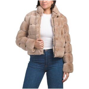 BCBGMAXAZRIA Groove Faux Fur Cropped Jacket